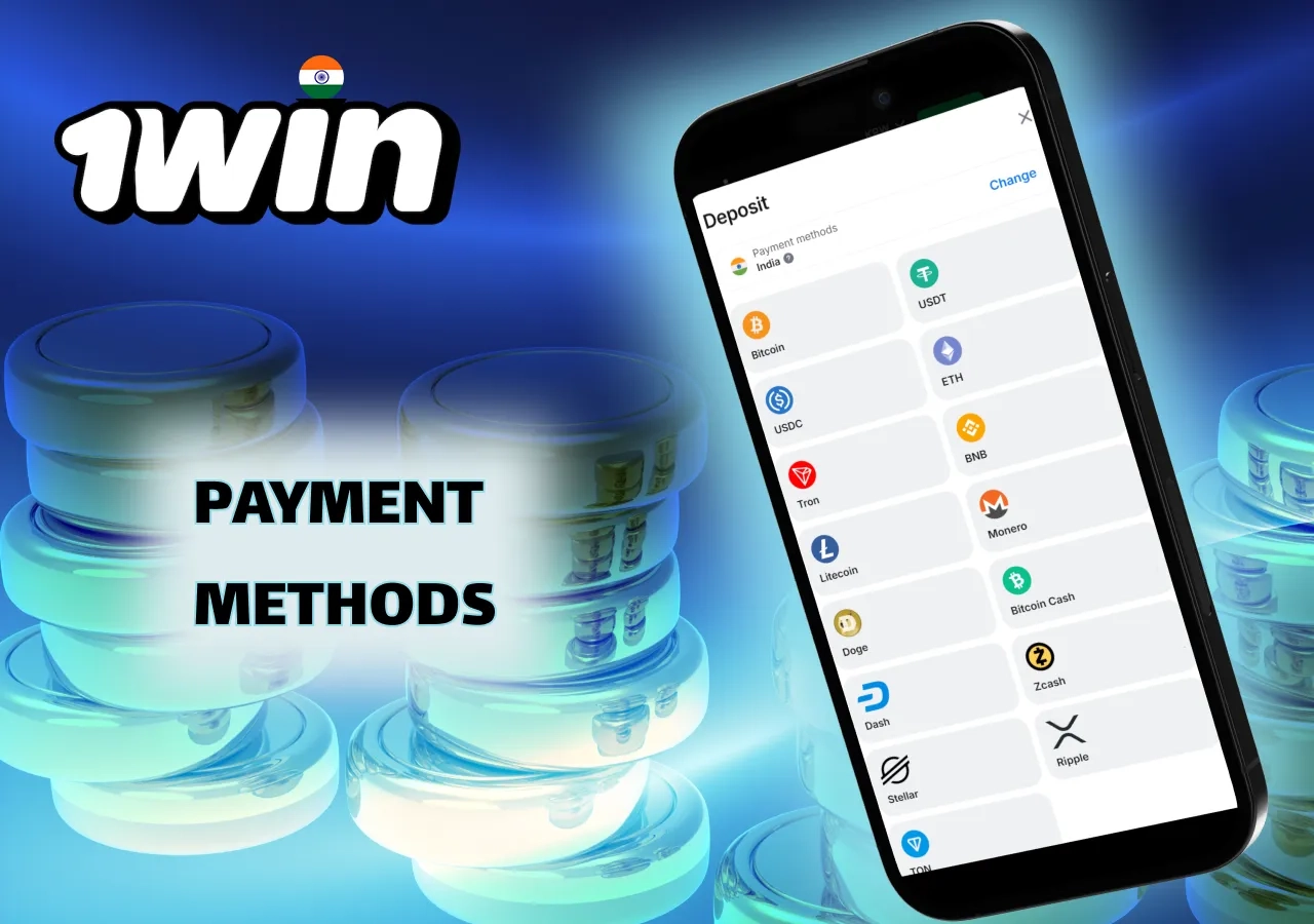 Payment methods at 1Win India — UPI, Paytm, crypto and more